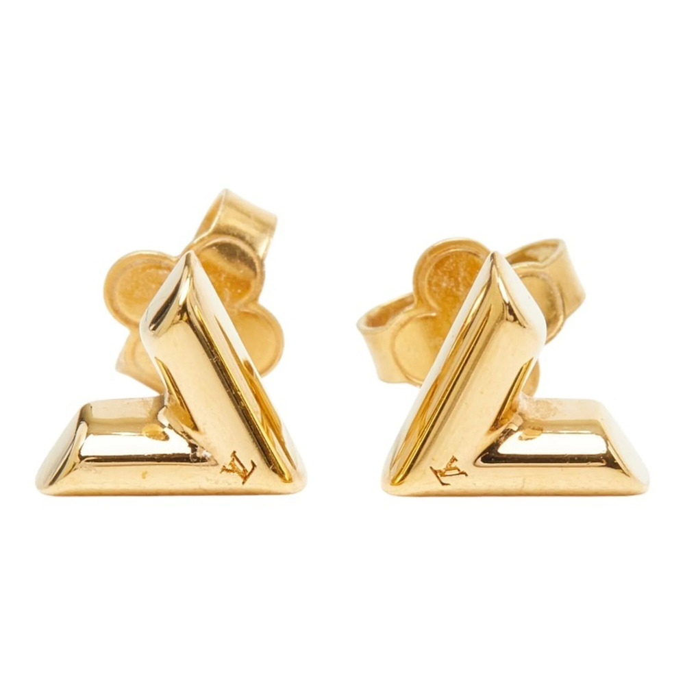 Louis Vuitton Essential V Earrings M68153 Gold Plated Women's LOUIS VUITTON